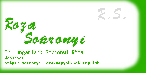 roza sopronyi business card